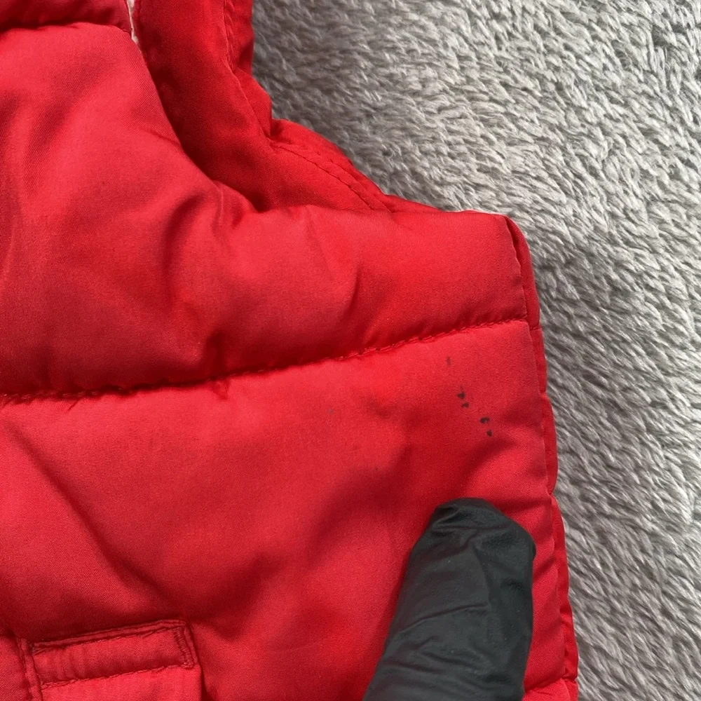 Gap‎ 4 Toddler Kids Red Puffer Sherpa Lined Full Zip Vest